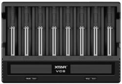XTAR Incarcator Li-I XTAR VC8, pentru 8 acumulatori, Li-Ion sau Ni-Mh, QC3, USB-C, LCD, Negru (VC8)
