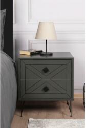 ASIR GROUP Éjjeliszekrény LUNA 55x50 cm antracit/fekete 854KLN3310 (AS0900)