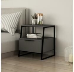 ASIR GROUP Éjjeliszekrény PAL 50x45 cm fekete/antracit 855DTE3513 (AS0592)