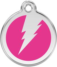 Red Dingo Rozsdamentes villám mintás acél biléta hot pink