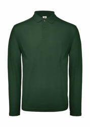 B and C Férfi hosszú ujjú galléros póló B and C ID. 001 LSL Polo M, Sötétzöld