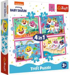 Trefl Puzzle Trefl 4 in 1 - Familia de rechini (34378) Puzzle