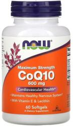 NOW Coenzima Q10, 600 mg, 60 capsule - Now Foods CoQ10 With Vitamin E & Lecithin 60 buc