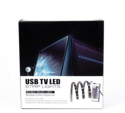 Komplett USB LED Szalag Szett Kültéri RGB 5050 30 LED/M IR 2 Méter TV Háttér Világítás