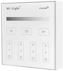  MiLight MiBoxer RF Fali Elemes Távirányító 4 Zónás Fehér 1 Csatornás Zóna Vezérlőhöz B1
