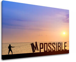 Tablou canvas motivațional Impossible (tablouri moderne cu) (XOBMT042E11)