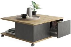 FMD Măsuță de cafea mobilă, stejar artizanal (437010) - comfy Masa de cafea
