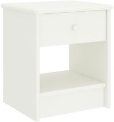 vidaXL Noptieră, alb, 35 x 30 x 40 cm, lemn masiv de pin (322222) - comfy