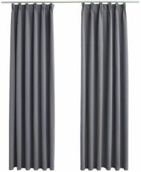  Draperii opace cu cârlige, 2 buc. , gri, 140 x 225 cm (134431)