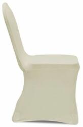 VidaXL Husă pentru Scaun Elasticizată Crem 6 buc (241199)