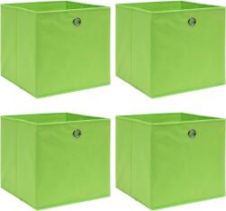vidaXL Cutii depozitare, 4 buc. , verde, 32x32x32 cm, textil (288369)