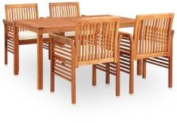 vidaXL Set mobilier de exterior cu perne 5 piese lemn masiv de acacia (278897) - comfy