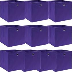 vidaXL Cutii depozitare, 10 buc. , violet, 32x32x32 cm, textil (288355) - comfy