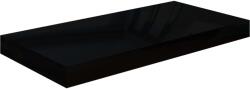 vidaXL Raft de perete suspendat, negru extralucios, 50x23x3, 8 cm, MDF (323766) Raft