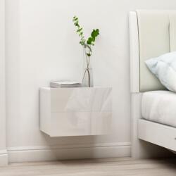 vidaXL Noptieră, alb extralucios, 40 x 30 x 30 cm, PAL (801065) - comfy
