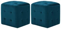 vidaXL Noptiere, 2 buc. , albastru, 30x30x30 cm, țesătură din catifea (249016) - comfy