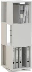 FMD Dulap rotativ de dosare deschis, alb, 34 x 34 x 108 cm (428797) Dulap arhivare