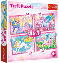Trefl Unikornisok és varázslat 4 az 1-ben puzzle (34389)