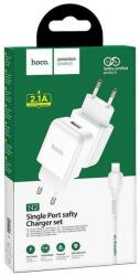hoco. Зарядно 220V HOCO N2 / 2.1A + Lightning USB (365751)