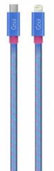 GOUI Cablu de date Goui Fashion G-FASHIONC94-B, USB Type C - Lightning, 1m, Albastru