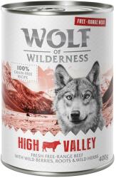 Wolf of Wilderness Wolf of Wilderness Adult "Free-Range Meat" 6 x 400 g - Wild Hills Rață crescută în aer liber
