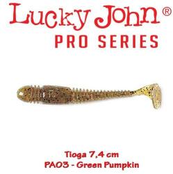 Lucky John Naluci LUCKY JOHN Tioga 2.9'', 7.4cm, culoare PA03 Green Pumpkin, 7buc/plic (140103-PA03)