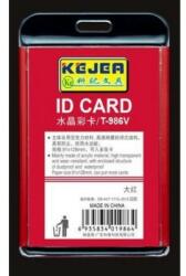 KEJEA Suport PP-PVC rigid, pentru ID carduri, 74 x105mm, vertical, KEJEA -rosu (KJ-T-985V-RE) - ihtis