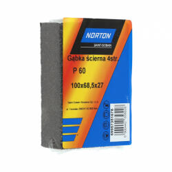 Norton négyoldalas csiszolószivacs 100x68, 5x27mm P60, 20 db/csomag (CT251678)