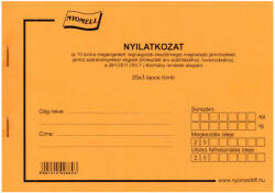  D. G. Nyilatkozat 25x3 Példányos, Sorszámozott A/5 (99356) - cartridge