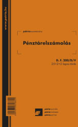  D. F. 200/d Pénztárelszámolás A/5 (ny1902) - cartridge