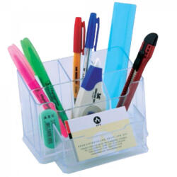 Bluering írószertartó Műanyag 6 Rekeszes Víztiszta álló 145x105x100mm (3839121) - cartridge