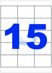 Bluering Etikett címke, 70x50, 8mm, 100 lap, 15 címke/lap Bluering® (BRET121) - cartridge