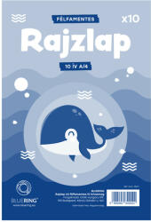 BLUERING Rajzlap A4 Félfamentes Bluering 10db (rajzlbl1)