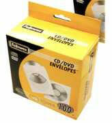  CD/DVD boríték, papír, ablakos, FELLOWES, fehér (IFW90691)