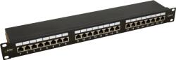 Pulsar RP-F24V6 19" patch panel; 24 port; cat6; árnyékolt; tehermentesítővel; 90 fokos modulok (RP-F24V6)