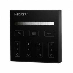 Mi-Light B1B Smart Panel monokróm LED távirányító, 4 zónás, érintőgombos, fekete, 86x86 mm (FUTB1B)