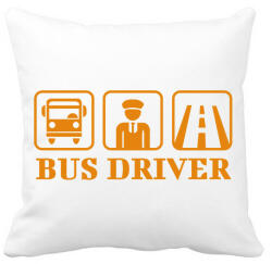 printfashion Bus driver - Párnahuzat, Díszpárnahuzat - Fehér (7466328)