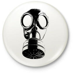 printfashion gáz maszk - Kitűző, hűtőmágnes - Fehér (7470559)