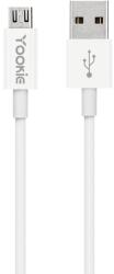 Yookie Кабел за данни Yookie CB1, Micro USB, 2.0m, Бял - 40146 (40146)