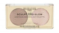 Revolution Pro Sculpt And Glow konturovací paletka 4 g pentru femei Desert Sky