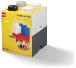 LEGO® 40150003 LEGO Tároló doboz 4 részes Multi-Pack, fekete, szürke, fehér (40150003)