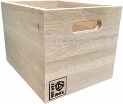 Music Box Designs 7 inch Vinyl Storage Box- ‘Singles Going Steady' Natural Oak A doboz Doboz LP lemezekhez