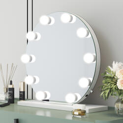 Hollywood tükör, sminkes tükör, LED sminktükör fehér 50cm (DC117-9)