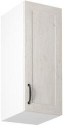 TEMPO KONDELA Felsőszekrény, fehér/sosna északi, jobbos, ROYAL G30