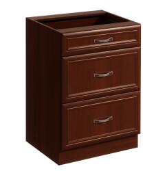 TEMPO KONDELA Alsószekrény D60S3 három fiókkal, dió Milano, SICILIA