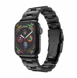 TECHSUIT Curea Apple Watch 1 / 2 / 3 / 4 / 5 / 6 / 7 / SE (38mm / 40 mm / 41 mm)- Stainless Steel Neagra