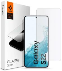 Spigen SLIM képernyővédő üveg (2.5D, extra karcálló, tokbarát, ultravékony, 0.2mm, 9H) ÁTLÁTSZÓ Samsung Galaxy S22 5G (SM-S901) (AGL04155)