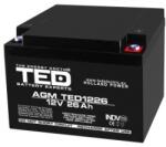 Ted Electric Acumulator TED Electric 12v 26Ah AGM TED1226 M5 terminal M5 (TED003638 12v 26Ah TED1226)