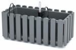Prosperplast Jardiniera decorativa, suport metalic, sistem irigare, gri, 38x18x16.2 cm, Boardee Fencycase W (DDEF400W-405U)