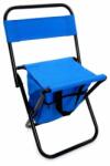 Strend Pro Scaun mini pliabil, gradina, camping, pescuit, cu geanta, albastru, max 80 kg, 20x25x47cm (802037) - mercaton
